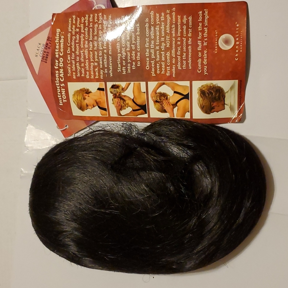 Toni Brattin Can Do Combs, Black, Sleek,Straight NWT, NIB